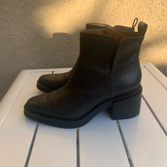 Franco Sarto dark green almost black leather boots size 6.5M - Picture 4 of 16